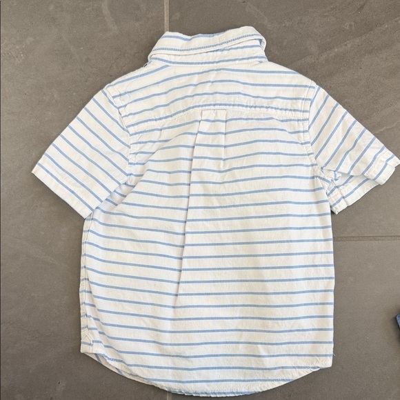 Janie and Jack White and Blue Striped Button Down Shirt - Picture 4 of 7